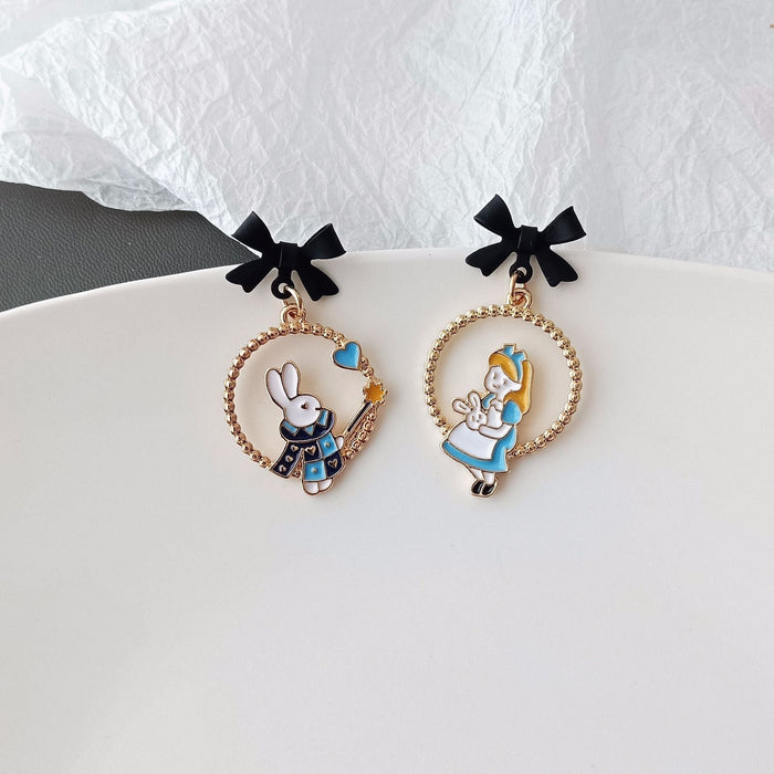 Wholesale S925 Silver Needle Alloy Enamel Paint Bow Earrings MOQ≥2 JDC-ES-YKT001 Earrings 艺凯特 hgn erd Wholesale Jewelry JoyasDeChina Joyas De China