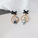Wholesale S925 Silver Needle Alloy Enamel Paint Bow Earrings MOQ≥2 JDC-ES-YKT001 Earrings 艺凯特 hgn erd Wholesale Jewelry JoyasDeChina Joyas De China