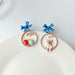 Wholesale S925 Silver Needle Alloy Enamel Paint Bow Earrings MOQ≥2 JDC-ES-YKT001 Earrings 艺凯特 rqq ear clip Wholesale Jewelry JoyasDeChina Joyas De China