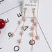 Wholesale S925 Silver Needle Copper Zircon Tassel Earrings JDC-ES-XuF105 Earrings 旭帆 rose gold Wholesale Jewelry JoyasDeChina Joyas De China