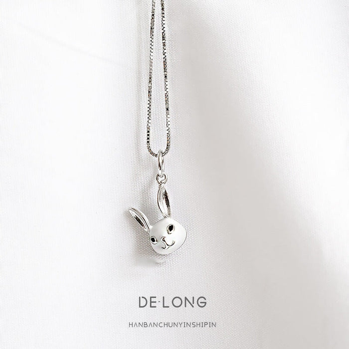 Wholesale s925 silver rabbit necklace JDC-NE-DeL001 Necklaces 德隆 Wholesale Jewelry JoyasDeChina Joyas De China