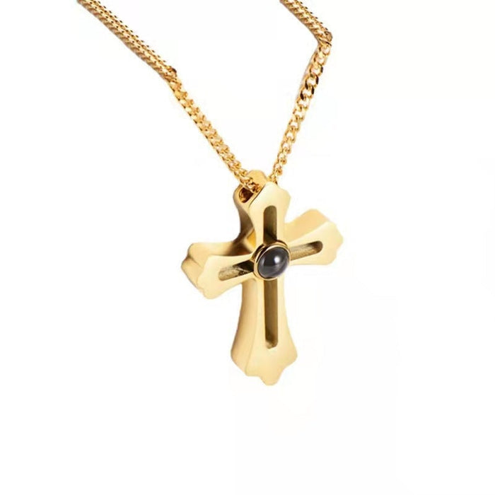 Wholesale S925 Sterling Silver Cross Couple Necklace JDC-NE-MZY001 Necklaces 梦峥缘 Wholesale Jewelry JoyasDeChina Joyas De China