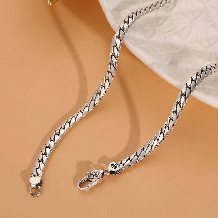 Wholesale S925 Sterling Silver Cuban Chain Necklace JDC-NE-TaiYi001 Necklaces 泰艺 Wholesale Jewelry JoyasDeChina Joyas De China