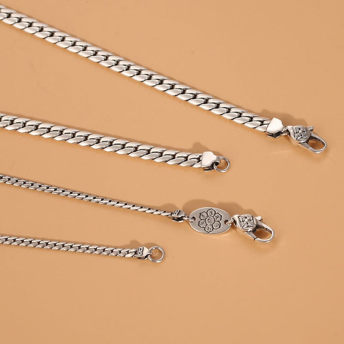 Wholesale S925 Sterling Silver Cuban Chain Necklace JDC-NE-TaiYi001 Necklaces 泰艺 Wholesale Jewelry JoyasDeChina Joyas De China