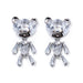 Wholesale s925 Sterling Silver Needle Zircon Bear Earrings JDC-ES-XuF110 Earrings 旭帆 Wholesale Jewelry JoyasDeChina Joyas De China