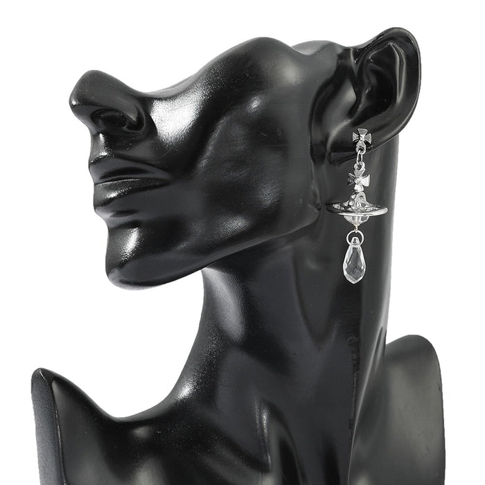 Wholesale Saturn diamond inlaid stereo Earrings JDC-ES-ZhuoX001 Earrings 卓星 Wholesale Jewelry JoyasDeChina Joyas De China