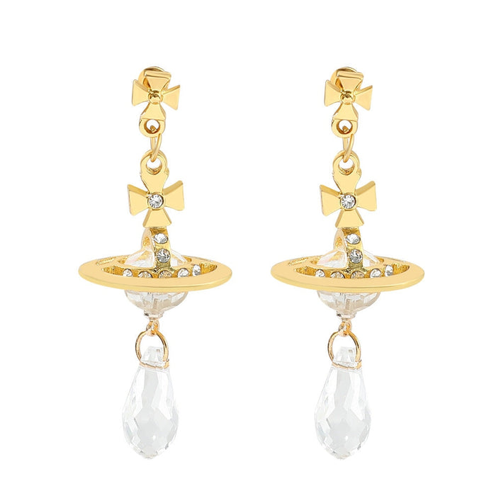 Wholesale Saturn diamond inlaid stereo Earrings JDC-ES-ZhuoX001 Earrings 卓星 es379 Wholesale Jewelry JoyasDeChina Joyas De China