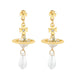 Wholesale Saturn diamond inlaid stereo Earrings JDC-ES-ZhuoX001 Earrings 卓星 es379 Wholesale Jewelry JoyasDeChina Joyas De China