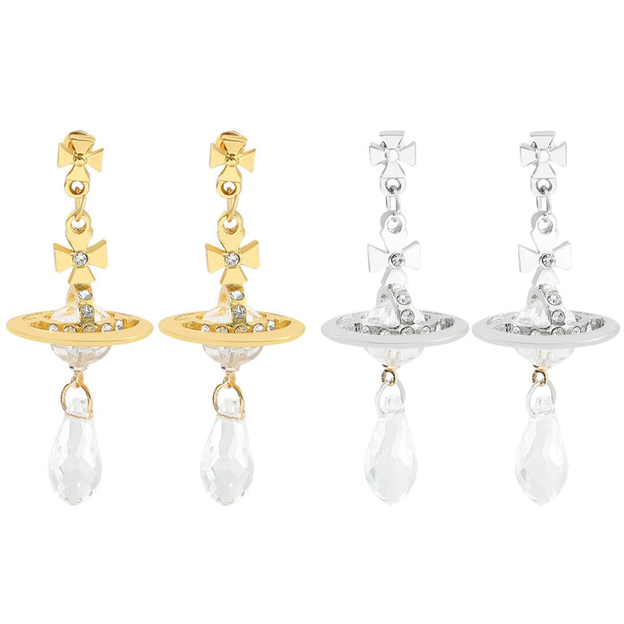 Wholesale Saturn diamond inlaid stereo Earrings JDC-ES-ZhuoX001 Earrings 卓星 set Wholesale Jewelry JoyasDeChina Joyas De China