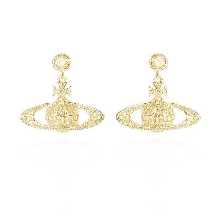 Wholesale Saturn temperament versatile personality Earrings JDC-ES-FanD002 Earrings 繁鼎 Wholesale Jewelry JoyasDeChina Joyas De China