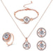 Wholesale set rhinestone necklace stud earring bracelet ring four-piece set JDC-RS-F081 Rings 韩之尚 5526301 Wholesale Jewelry JoyasDeChina Joyas De China