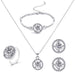 Wholesale set rhinestone necklace stud earring bracelet ring four-piece set JDC-RS-F081 Rings 韩之尚 5526302 Wholesale Jewelry JoyasDeChina Joyas De China