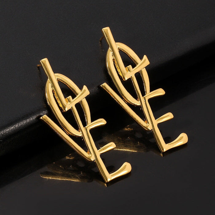 Wholesale sexy exaggerated metal Love Earrings MOQ≥10 JDC-ES-ZhuoX009 Earrings 卓星 Wholesale Jewelry JoyasDeChina Joyas De China