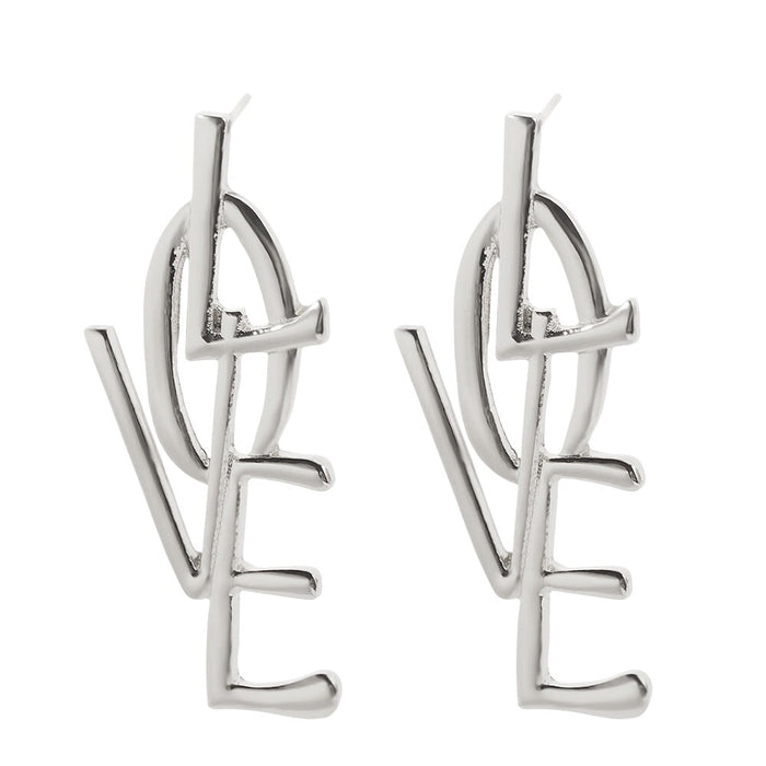 Wholesale sexy exaggerated metal Love Earrings MOQ≥10 JDC-ES-ZhuoX009 Earrings 卓星 es124 MOQ10 Wholesale Jewelry JoyasDeChina Joyas De China