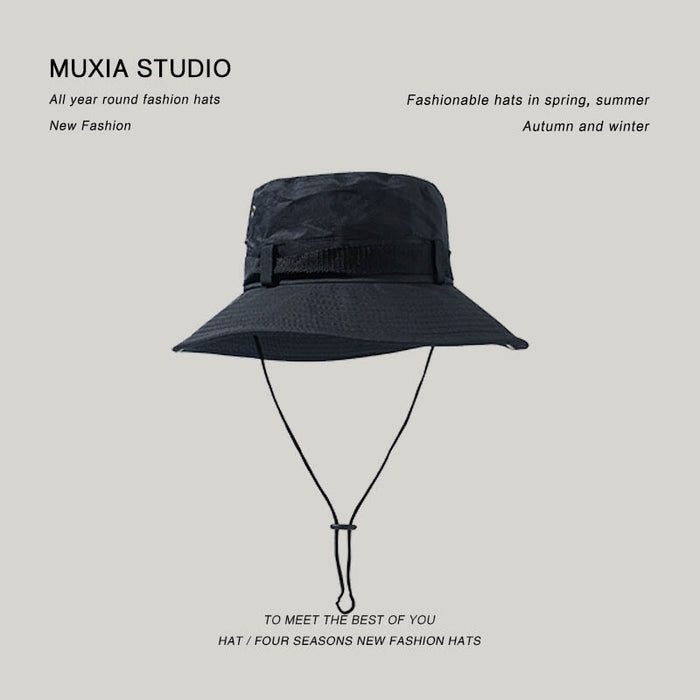 Wholesale Shade Breathable Outdoor Polyester Hiking Hat JDC-FH-Muxia005 Fashionhat 沐夏 black one size Wholesale Jewelry JoyasDeChina Joyas De China