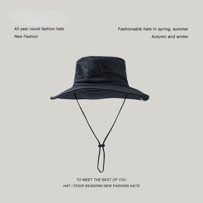 Wholesale Shade Breathable Outdoor Polyester Hiking Hat JDC-FH-Muxia012 Fashionhat 沐夏 black one size Wholesale Jewelry JoyasDeChina Joyas De China