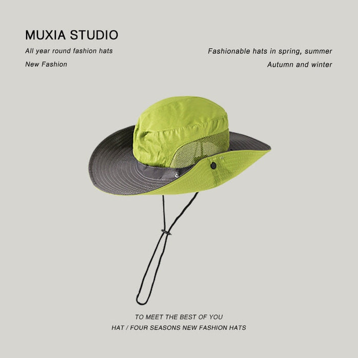 Wholesale Shade Breathable Outdoor Polyester Hiking Hat JDC-FH-Muxia013 Fashionhat 沐夏 green one size Wholesale Jewelry JoyasDeChina Joyas De China