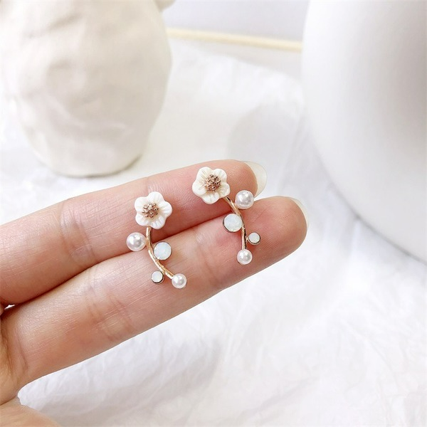 Wholesale Shell Pearl Earrings Sterling Silver Jewelry JDC-ES-JianM020 Earrings 简漫 Wholesale Jewelry JoyasDeChina Joyas De China