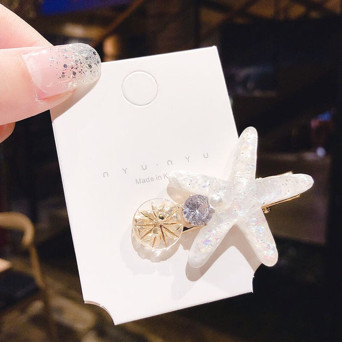 Wholesale Shell Starfish Hairpin JDC-HC-ZhuoM003 Hair Clips 卓美 Wholesale Jewelry JoyasDeChina Joyas De China
