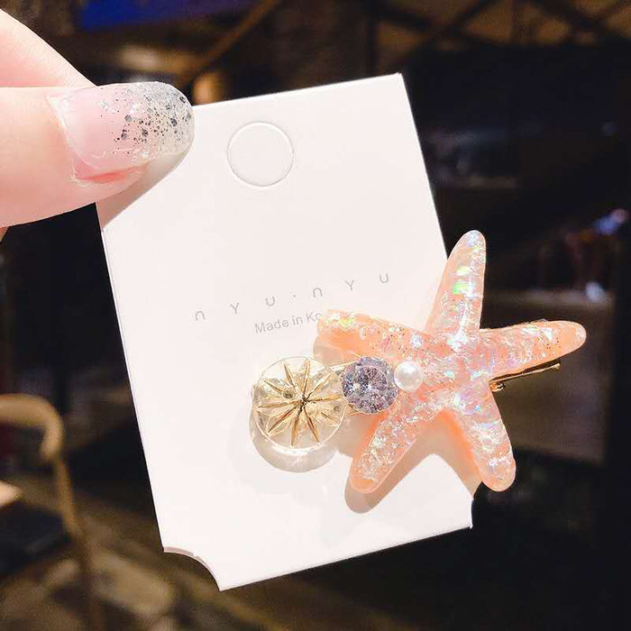 Wholesale Shell Starfish Hairpin JDC-HC-ZhuoM003 Hair Clips 卓美 Wholesale Jewelry JoyasDeChina Joyas De China