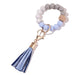 Wholesale Silicone Bead Bracelet Wood Bead Tassel Keychain JDC-KC-JinHan001 Keychains 金涵 Wholesale Jewelry JoyasDeChina Joyas De China