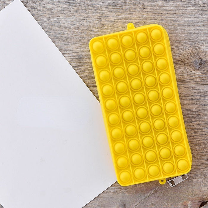 Wholesale Silicone Bubble Pen Case JDC-PB-Yah002 Pencil Bags 雅和 yellow Wholesale Jewelry JoyasDeChina Joyas De China