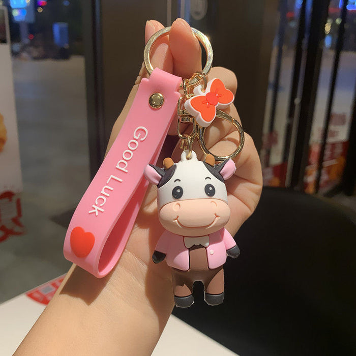 Wholesale Silicone Cow Keychain JDC-KC-SH002 Keychains 随和 3 Wholesale Jewelry JoyasDeChina Joyas De China