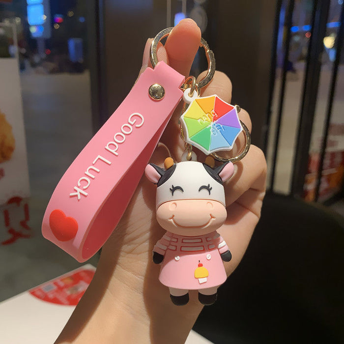 Wholesale Silicone Cow Keychain JDC-KC-SH002 Keychains 随和 4 Wholesale Jewelry JoyasDeChina Joyas De China