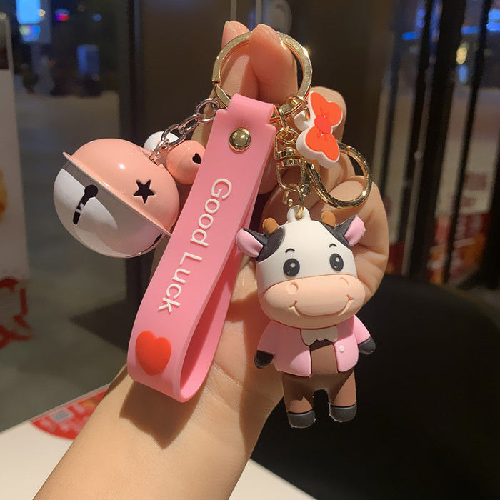 Wholesale Silicone Cow Keychain JDC-KC-SH002 Keychains 随和 7 Wholesale Jewelry JoyasDeChina Joyas De China