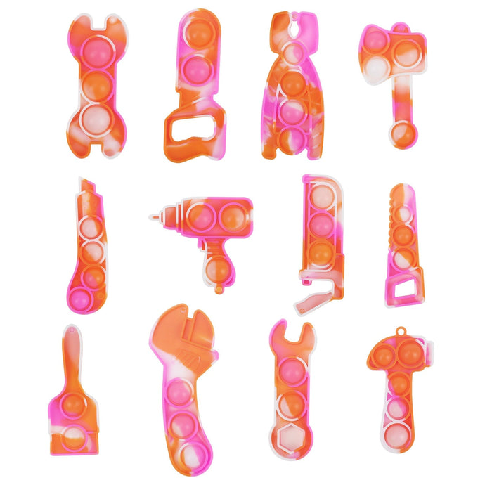 Wholesale Silicone Rainbow Finger Decompression Toys JDC-FT-HC033 fidgets toy 华创 orange single Wholesale Jewelry JoyasDeChina Joyas De China