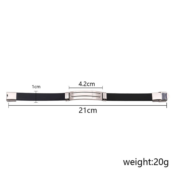 Wholesale silicone stainless steel bracelet JDC-BT-HongX002 Bracelet 宏祥 Wholesale Jewelry JoyasDeChina Joyas De China