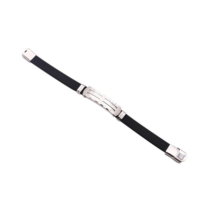 Wholesale silicone stainless steel bracelet JDC-BT-HongX003 Bracelet 宏祥 Wholesale Jewelry JoyasDeChina Joyas De China