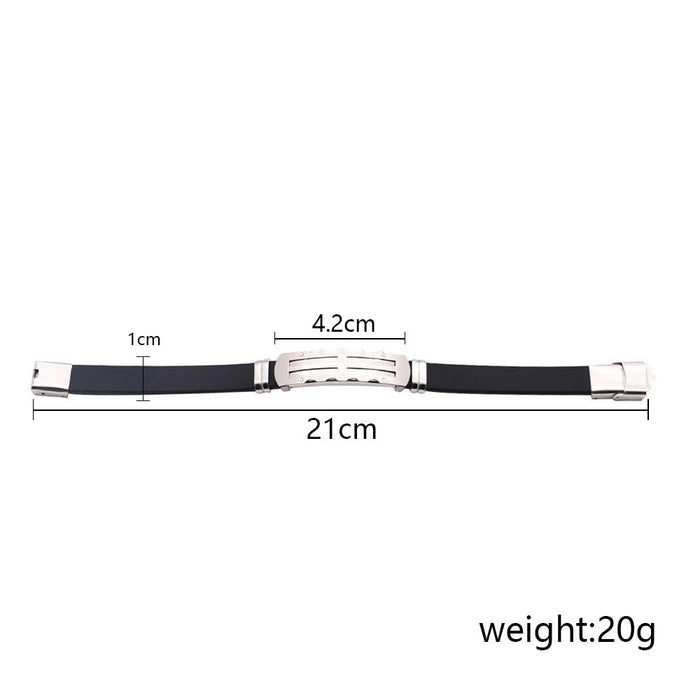 Wholesale silicone stainless steel bracelet JDC-BT-HongX003 Bracelet 宏祥 Wholesale Jewelry JoyasDeChina Joyas De China