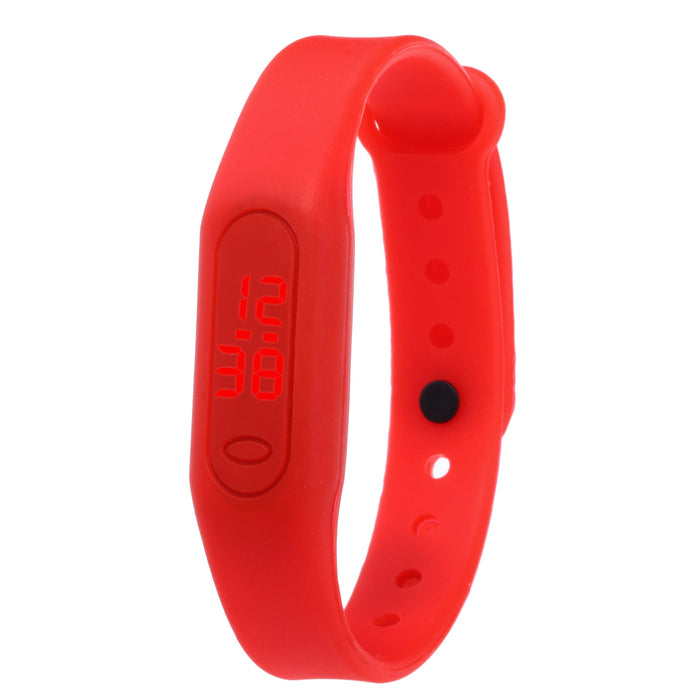 Wholesale Silicone Strap Silicone Mirror Kids Push Button Electronic Watch JDC-WH-Jinj037 Watch 金嘉 red Wholesale Jewelry JoyasDeChina Joyas De China