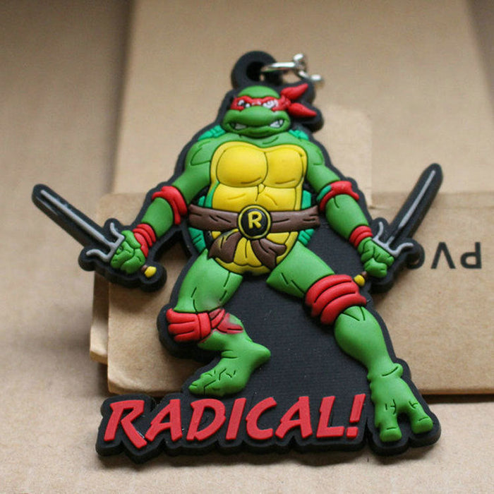 Wholesale Silicone Teenage Mutant Ninja Turtles Keychain JDC-KC-MSD016 Keychains 萌时代 4 Wholesale Jewelry JoyasDeChina Joyas De China