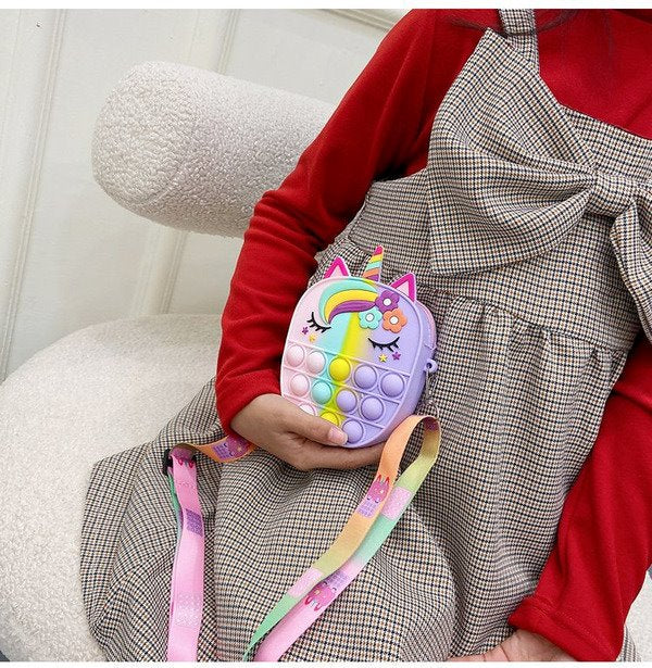 Wholesale silicone Unicorn decompression lovely shoulder bag JDC-CB-KR009 Shoulder Bags 坤然 Wholesale Jewelry JoyasDeChina Joyas De China