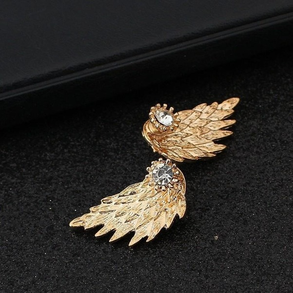 Bulk Jewelry Wholesale silver alloy angel wing earrings JDC-ES-RL004 Wholesale factory from China YIWU China