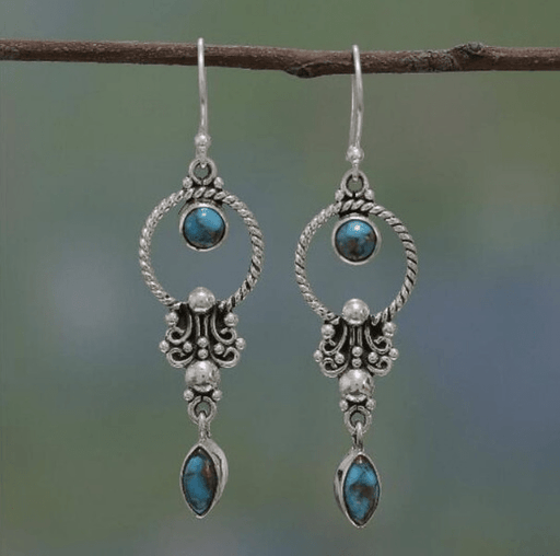 Wholesale silver alloy Bohemian Earrings JDC-ES-Saip012 Earrings 赛蒲 Wholesale Jewelry JoyasDeChina Joyas De China