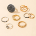Bulk Jewelry Wholesale silver alloy color mixing ring refers to 8-piece JDC-RS-C196 Wholesale factory from China YIWU China