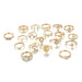 Bulk Jewelry Wholesale silver alloy diamond joint ring 19 sets JDC-RS-C102 Wholesale factory from China YIWU China