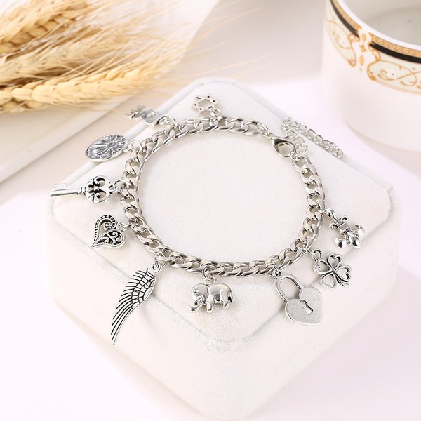 Bulk Jewelry Wholesale silver alloy fashion plating ancient silver bracelet JDC-BT-D475 Wholesale factory from China YIWU China