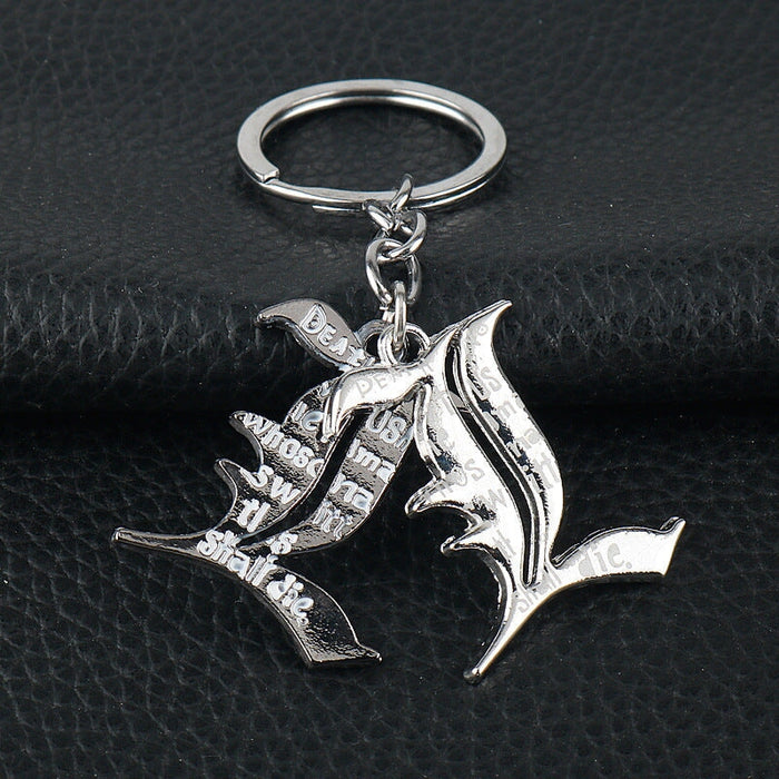 Wholesale silver alloy keychain JDC-KC-AW026 Keychains 艾文 G-1953 Wholesale Jewelry JoyasDeChina Joyas De China