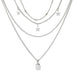 Bulk Jewelry Wholesale silver alloy Pentagram jewelry chain necklace JDC-NE-C006 Wholesale factory from China YIWU China