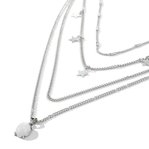 Bulk Jewelry Wholesale silver alloy Pentagram jewelry chain necklace JDC-NE-C006 Wholesale factory from China YIWU China