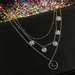 Bulk Jewelry Wholesale silver alloy round pendant multilayer Necklace JDC-NE-C052 Wholesale factory from China YIWU China