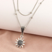 Bulk Jewelry Wholesale silver alloy triangle sunflower flower necklace JDC-NE-C078 Wholesale factory from China YIWU China