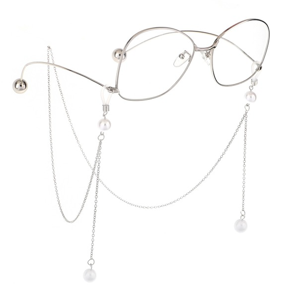 Bulk Jewelry Wholesale silver copper pearl glasses hanging necklace  JDC-MC-YM013 Wholesale factory from China YIWU China