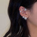 Wholesale silver diamond-encrusted snowflake alloy earhooks JDC-ES-ChiH007 Earrings 池豪 Wholesale Jewelry JoyasDeChina Joyas De China