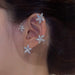 Wholesale silver diamond-set flower alloy ear clips JDC-ES-ChiH005 Earrings 池豪 Wholesale Jewelry JoyasDeChina Joyas De China