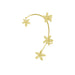 Wholesale silver diamond-set flower alloy ear clips JDC-ES-ChiH005 Earrings 池豪 Golden left ear Wholesale Jewelry JoyasDeChina Joyas De China